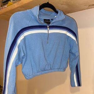 Cropped Quarter zip pullover